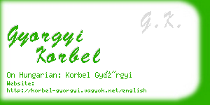 gyorgyi korbel business card